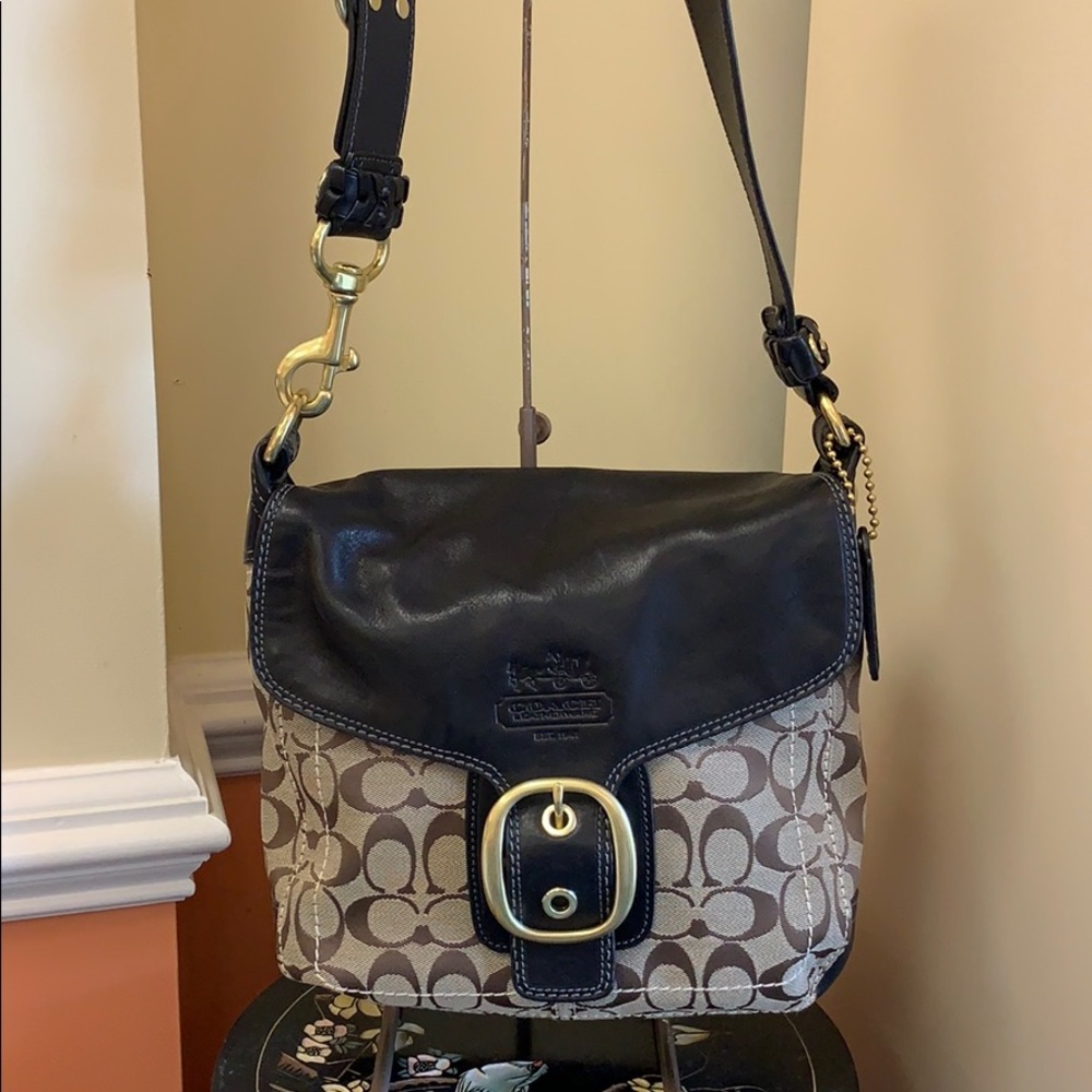 NWT Coach leather Sig Bleecker legacy flap bag